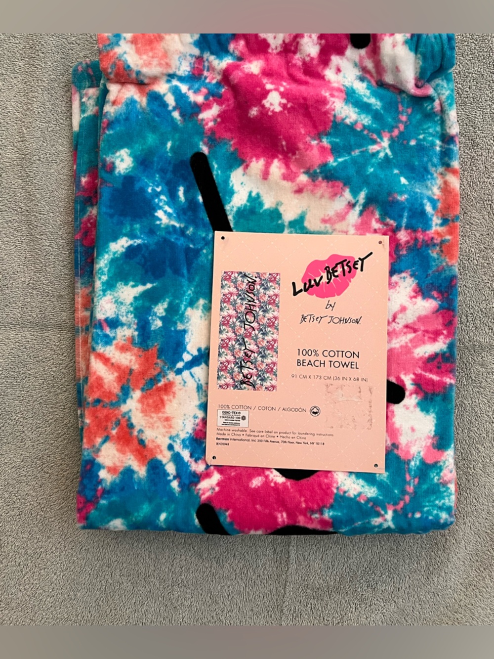 Betsey Johnson Tie-Dye Beach Towel